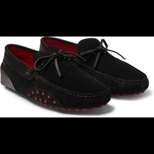 TOD'S FERRARI GOMMINO SUEDE BLACK MEN’S DRIVERS
